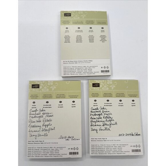 Stampin' Up! Other - Stampin Up! Moonlight & Print Poetry Designer Series Paper Stacks Lot of 3 Packs
